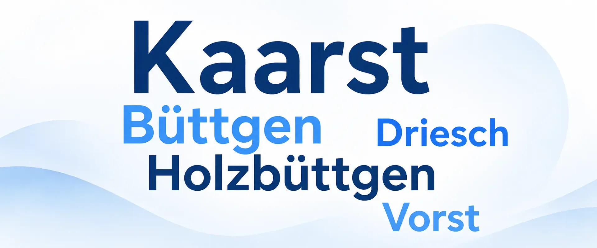 Kaarst und seine Stadtteile – Übersichtsgrafik